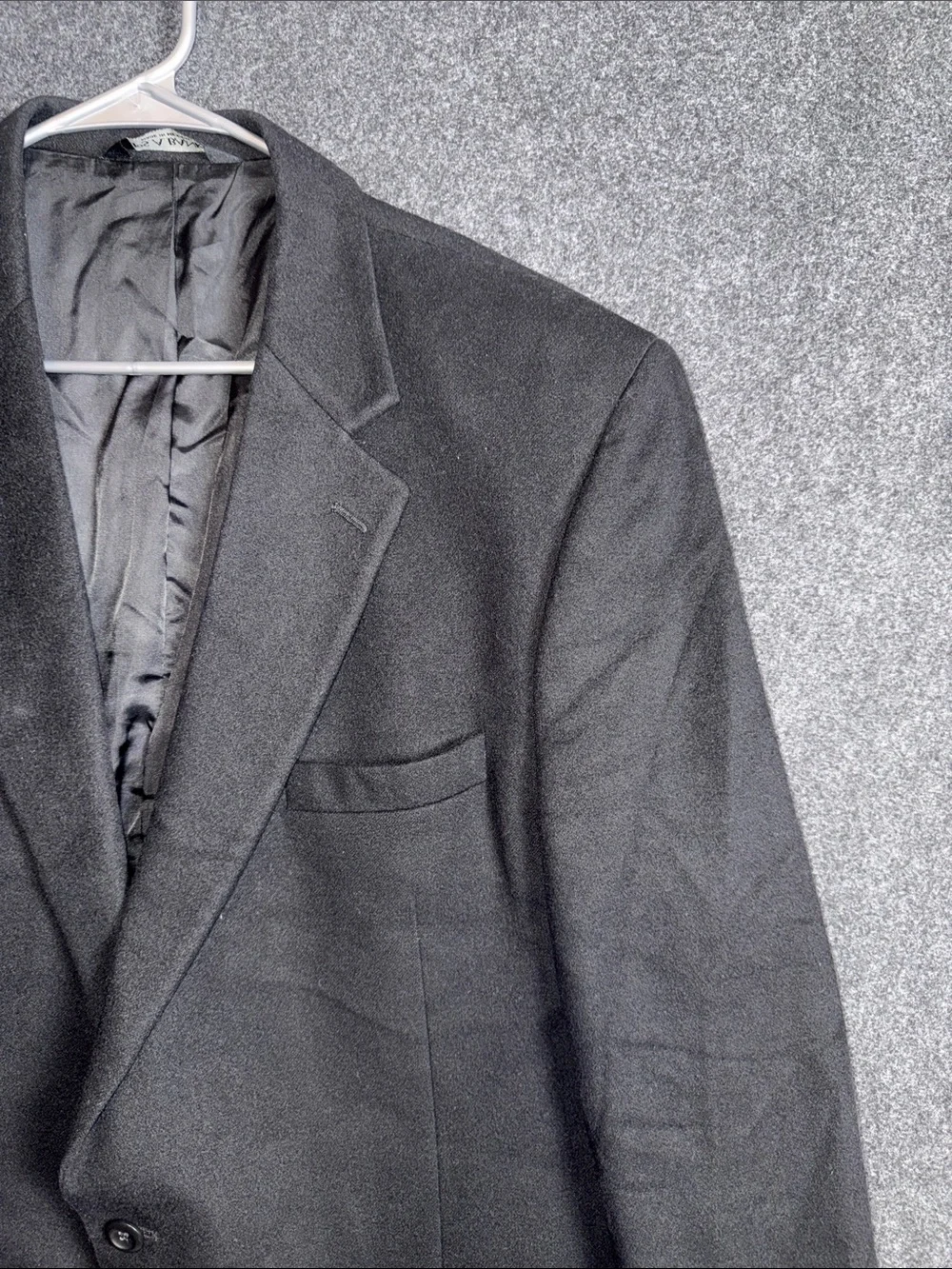 Jos. A. Bank 100% Cashmere Black Two-Button Men's Sport Coat 46XL